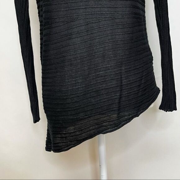 Eileen Fisher Asymmetrical Ribbed Tencel Pullover Sweater Size Small Petite - Picture 5 of 13